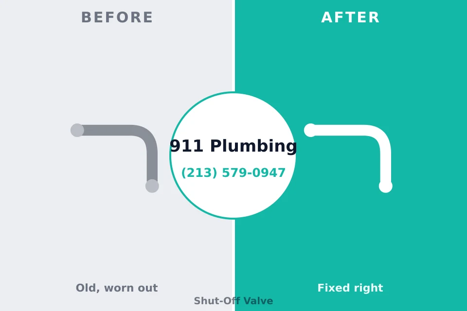 Before and after: plumbing repair Siena College, NY